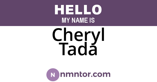Cheryl Tada