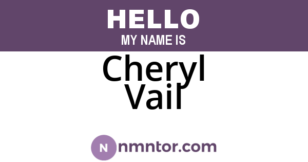 Cheryl Vail