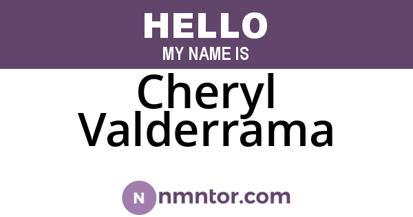 Cheryl Valderrama
