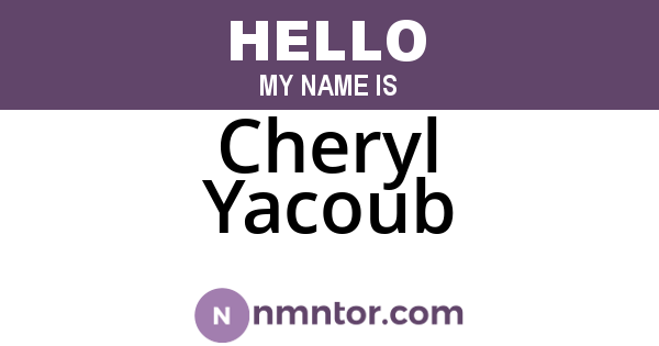 Cheryl Yacoub