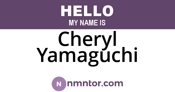 Cheryl Yamaguchi