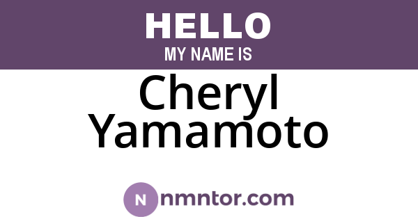Cheryl Yamamoto