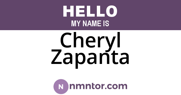 Cheryl Zapanta