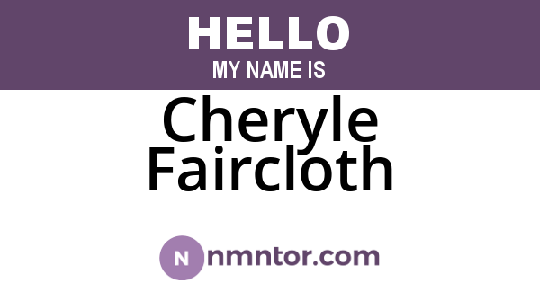 Cheryle Faircloth