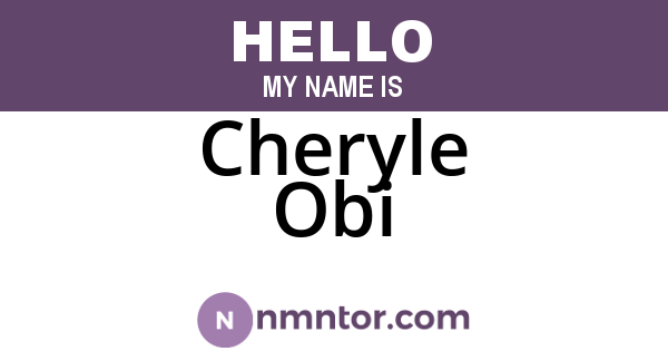 Cheryle Obi