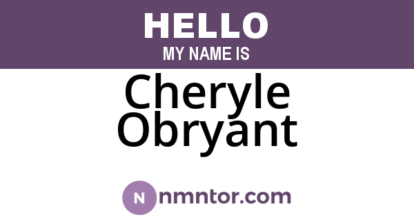 Cheryle Obryant
