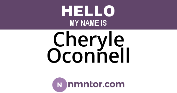 Cheryle Oconnell