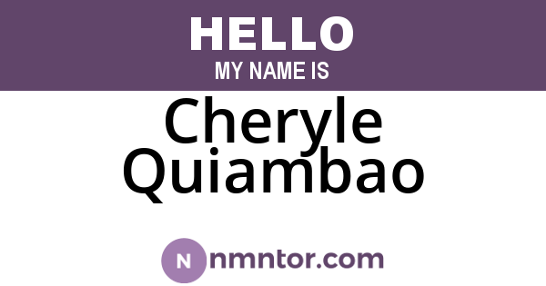 Cheryle Quiambao