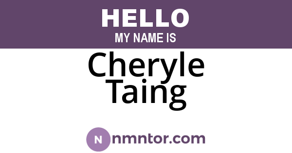 Cheryle Taing