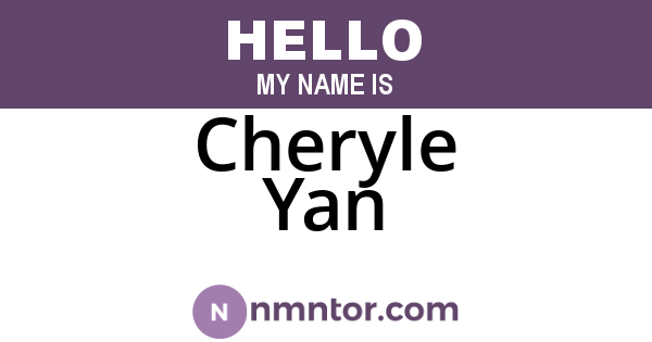 Cheryle Yan