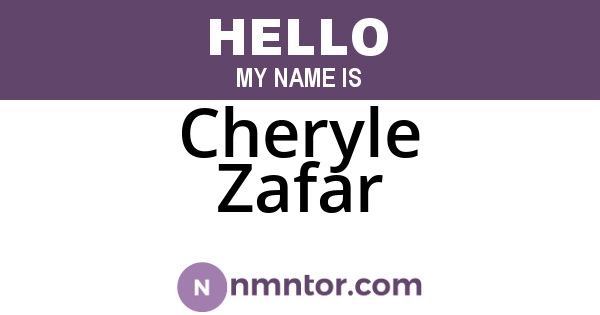 Cheryle Zafar