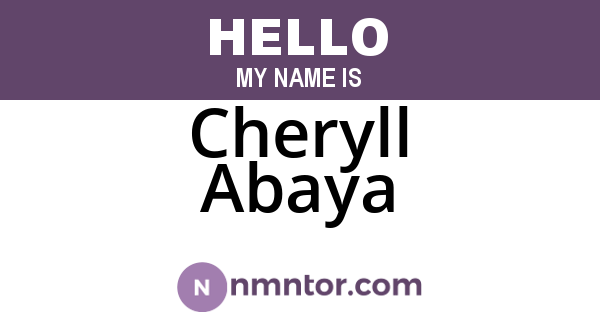 Cheryll Abaya
