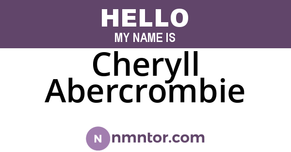 Cheryll Abercrombie