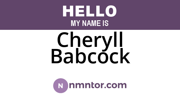 Cheryll Babcock