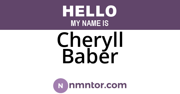 Cheryll Baber