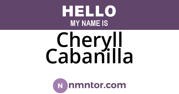 Cheryll Cabanilla