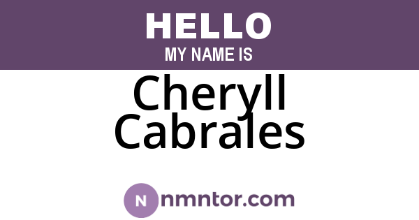 Cheryll Cabrales