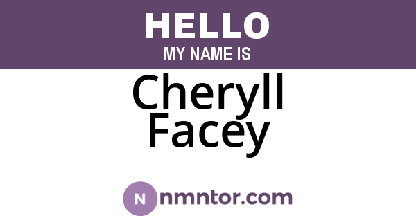 Cheryll Facey