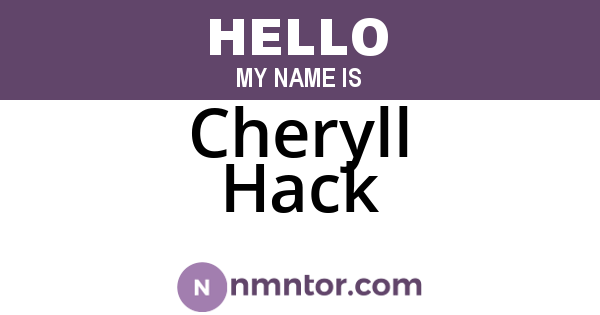 Cheryll Hack