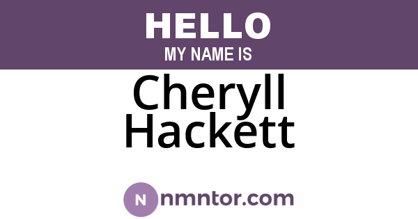 Cheryll Hackett