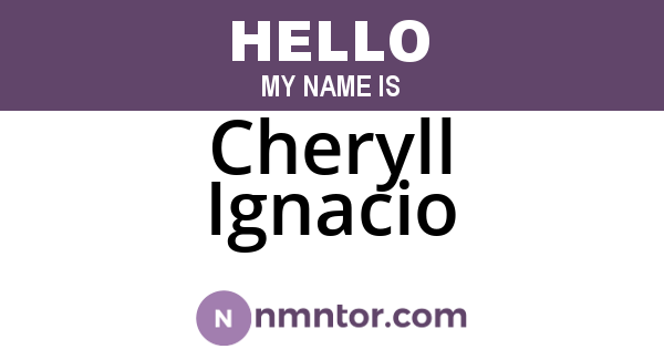 Cheryll Ignacio