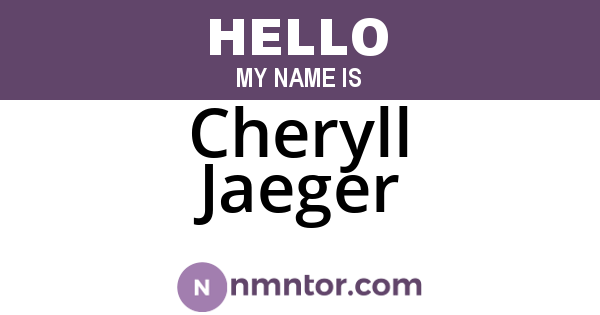 Cheryll Jaeger