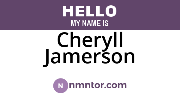 Cheryll Jamerson