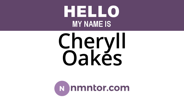Cheryll Oakes