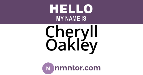 Cheryll Oakley
