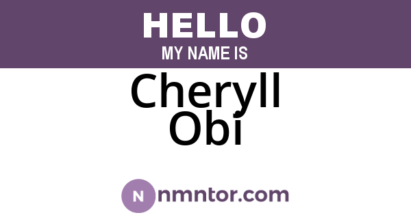 Cheryll Obi