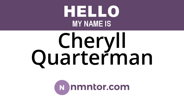 Cheryll Quarterman
