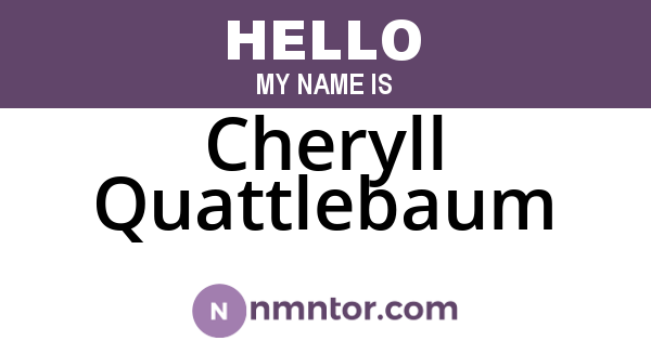 Cheryll Quattlebaum