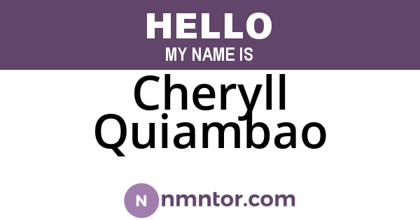 Cheryll Quiambao