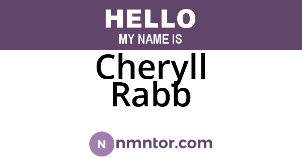 Cheryll Rabb