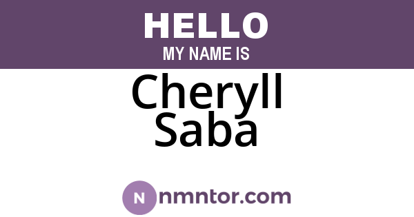 Cheryll Saba