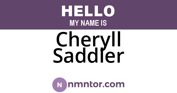 Cheryll Saddler