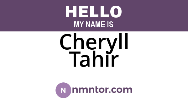 Cheryll Tahir