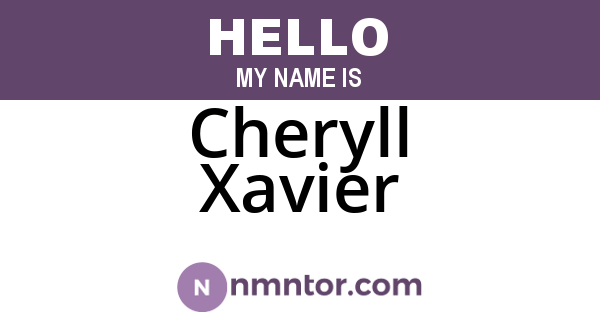 Cheryll Xavier