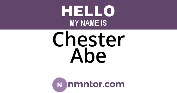 Chester Abe