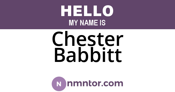 Chester Babbitt