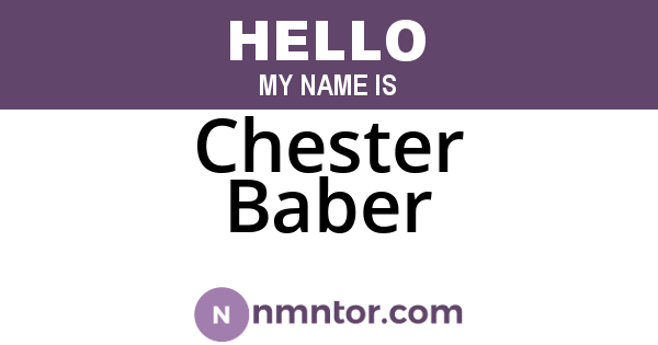 Chester Baber