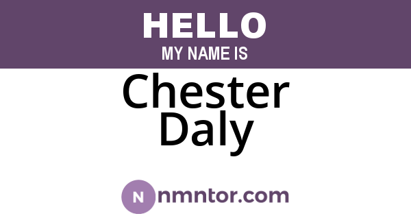 Chester Daly