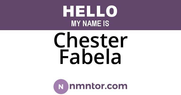Chester Fabela