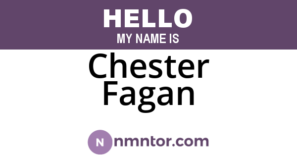 Chester Fagan