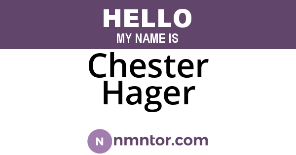 Chester Hager