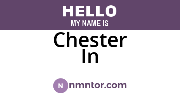 Chester In