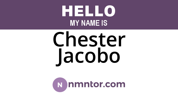 Chester Jacobo