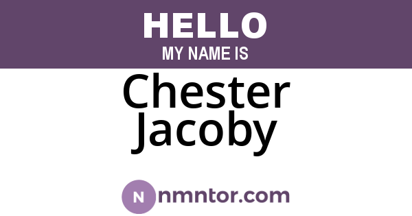 Chester Jacoby