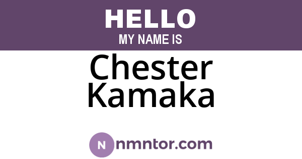 Chester Kamaka