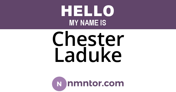 Chester Laduke